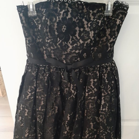 Neiman Marcus Robert Rodriguez Black Lace Dress - Picture 1 of 3